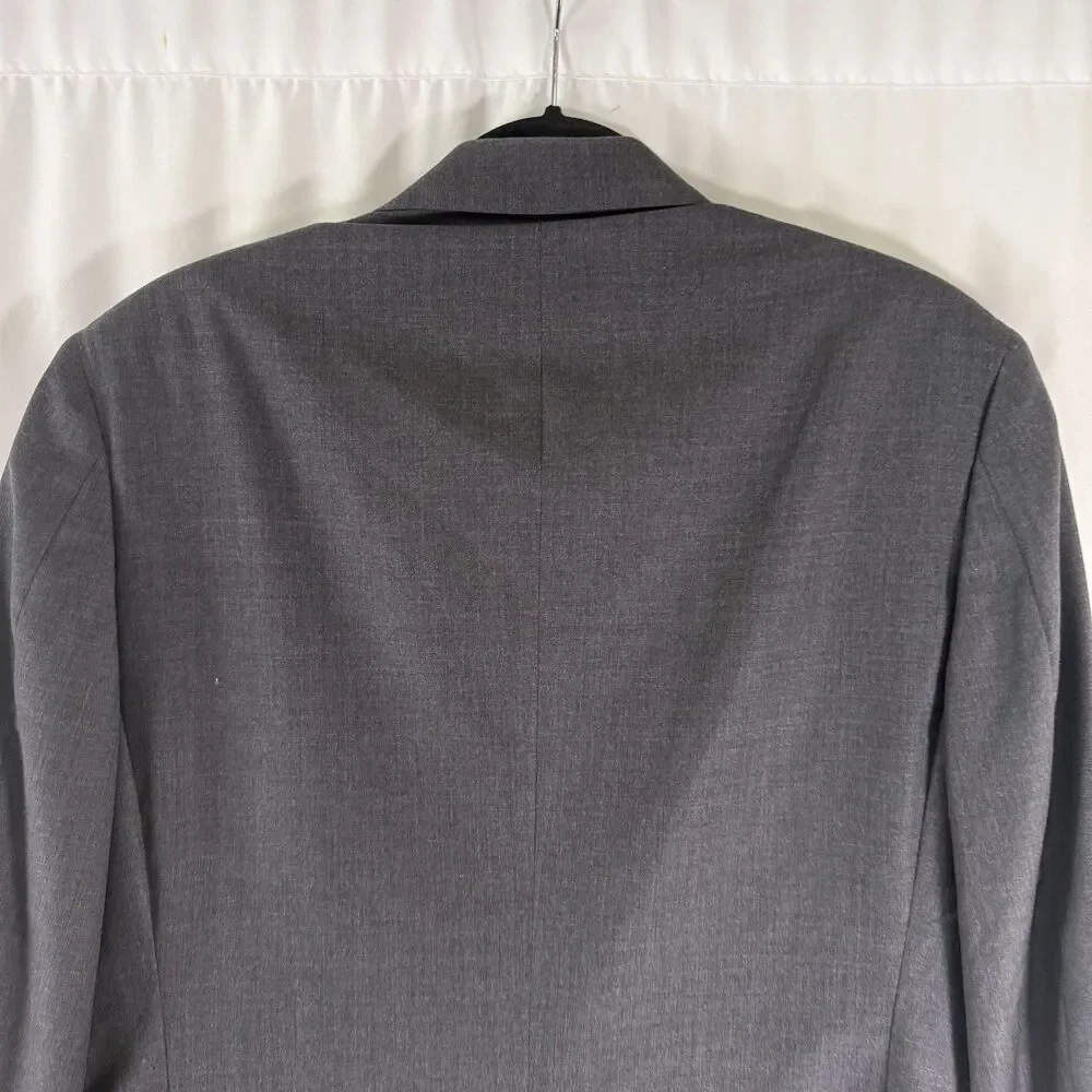 Brooks Brothers 100% Wool Blazer Men's 39 Grey 2 Button Front Inner Pockets